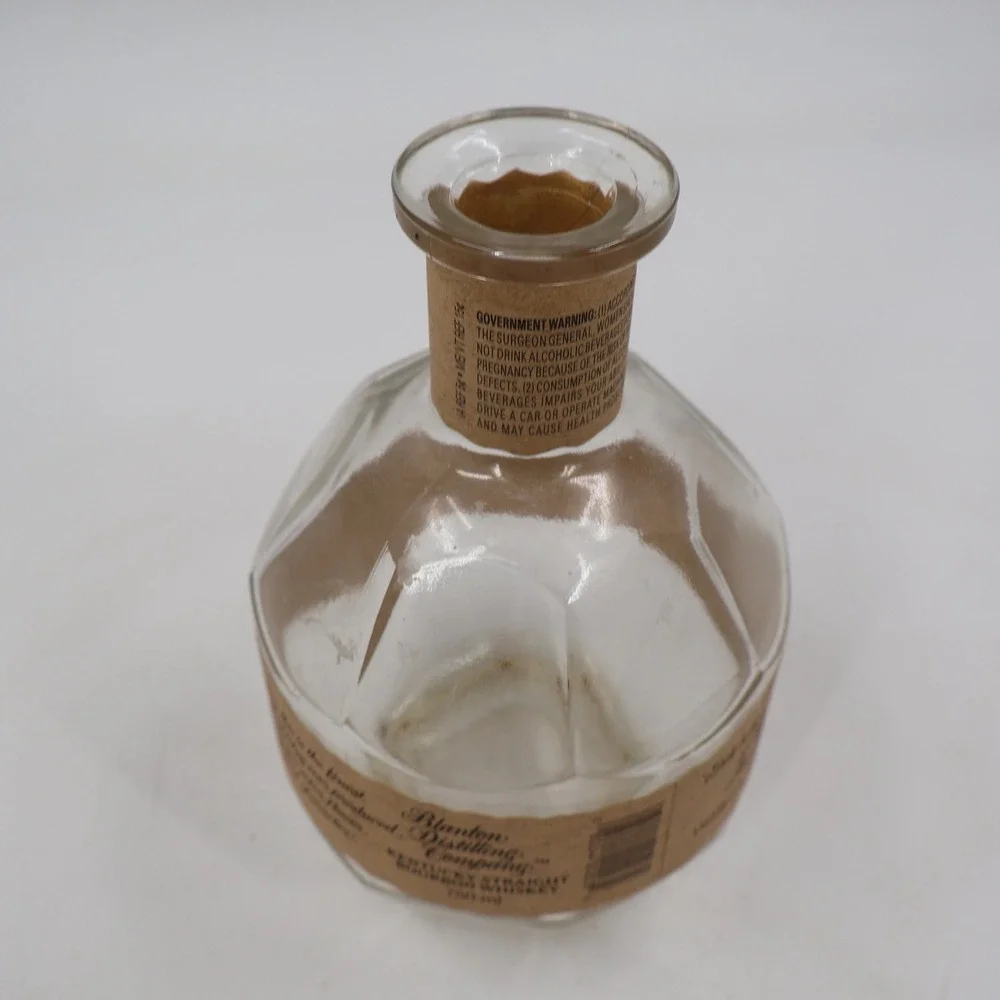 Blanton's Single Barrel Bourbon Whiskey Empty Bottle 750ml Clear Faceted 2-21-22